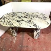 Custimized Calacatta Viola dining table.
